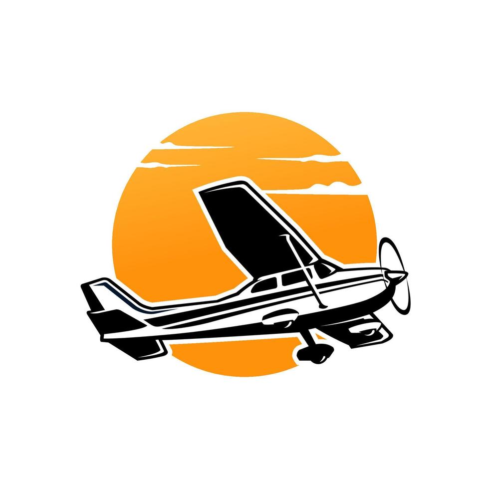 Light small airplane vector design