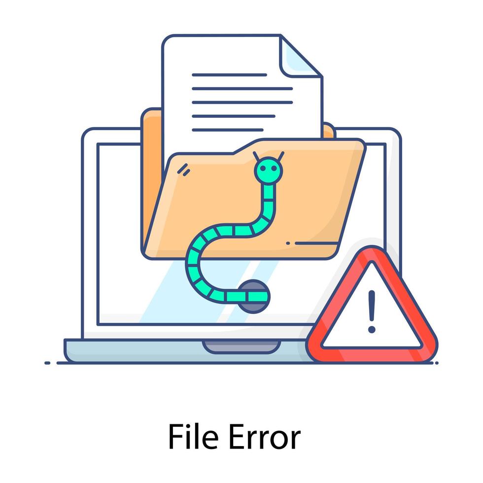 An icon design of file error, editable vector