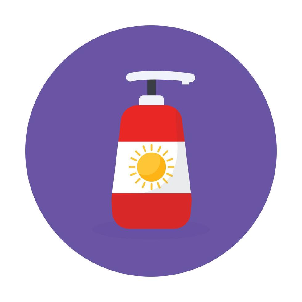 Icon of sunblock in flat design vector