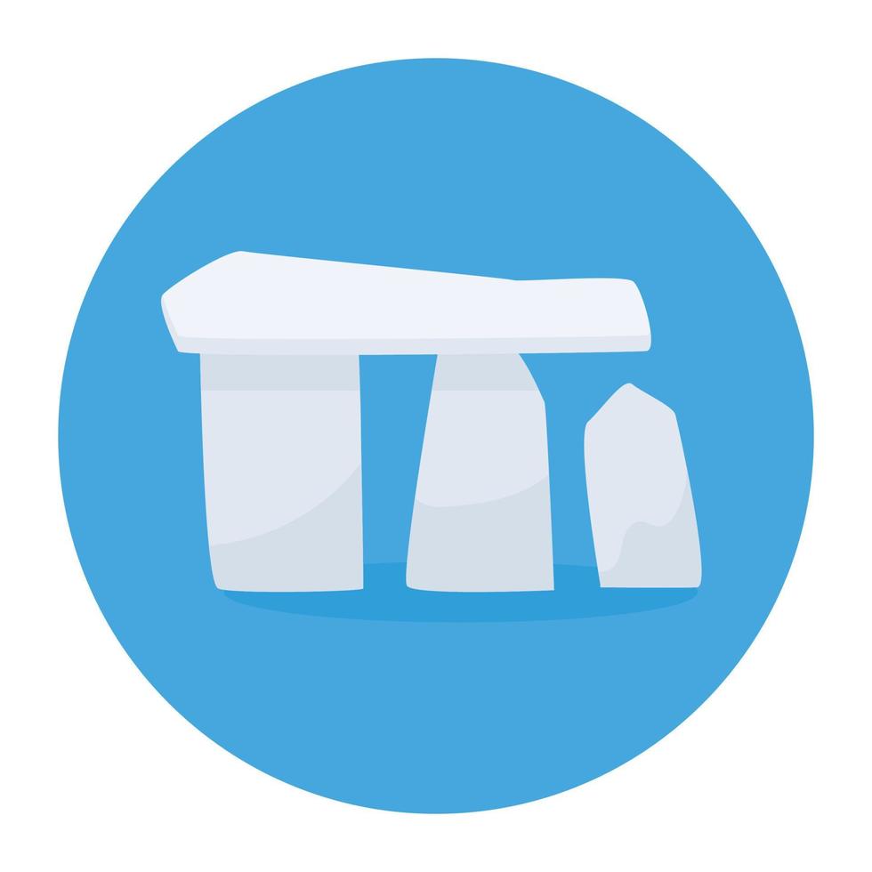 Prehistoric monument in england, stonehenge icon vector