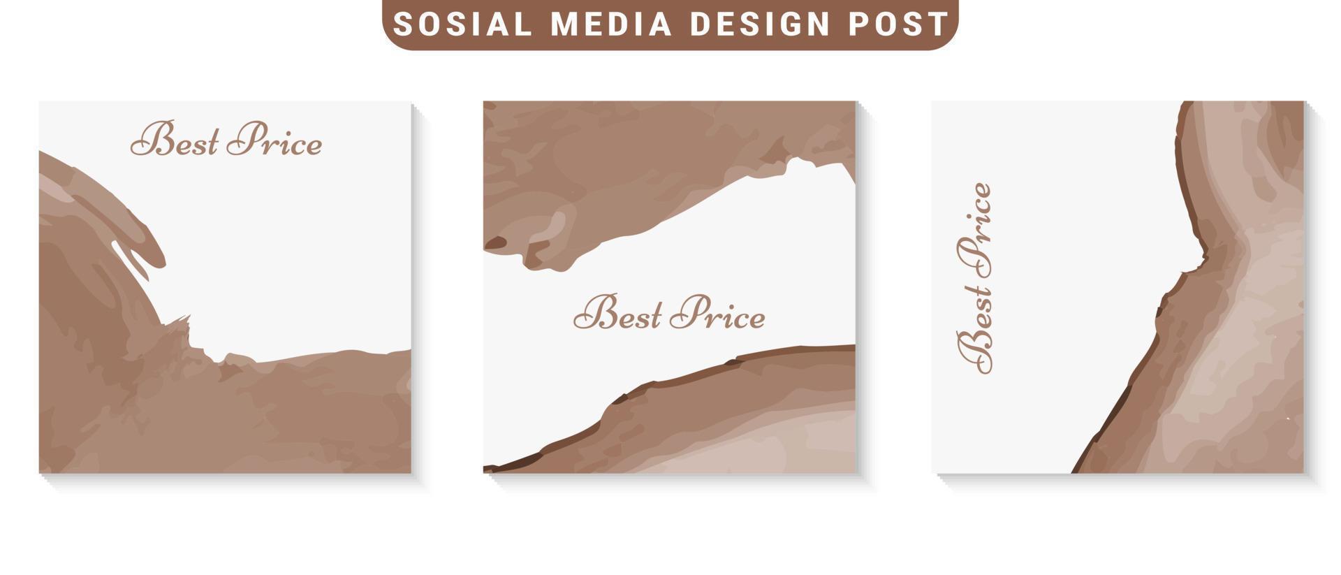 social media template post for promotion. template post for ads vector