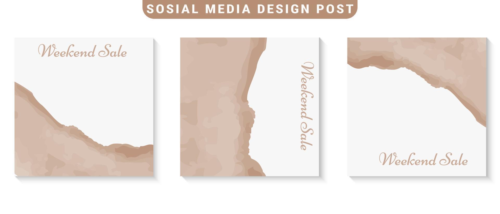 social media template post for promotion. template post for ads vector