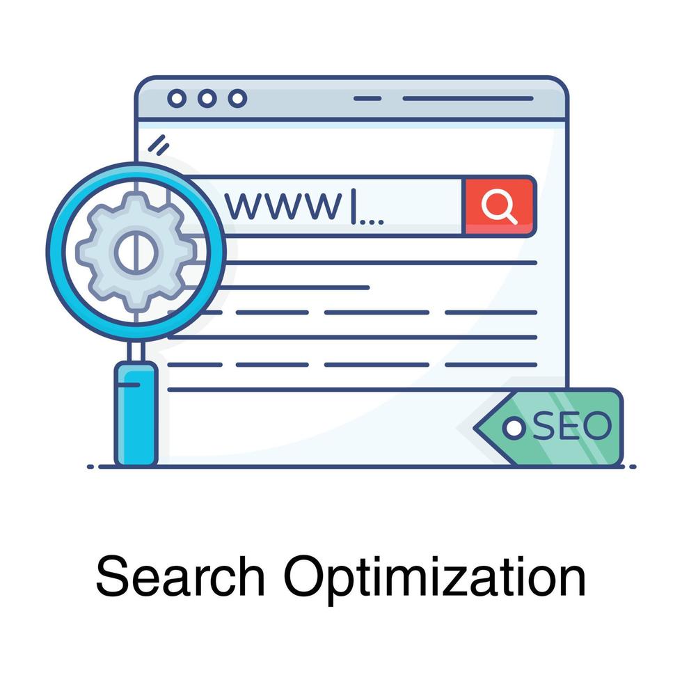 An icon design of search optimization, editable vector