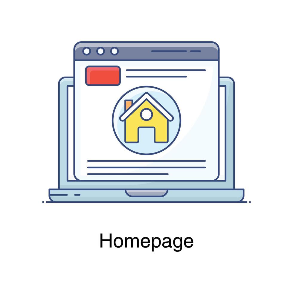 Trendy design of homepage icon, flat vector style