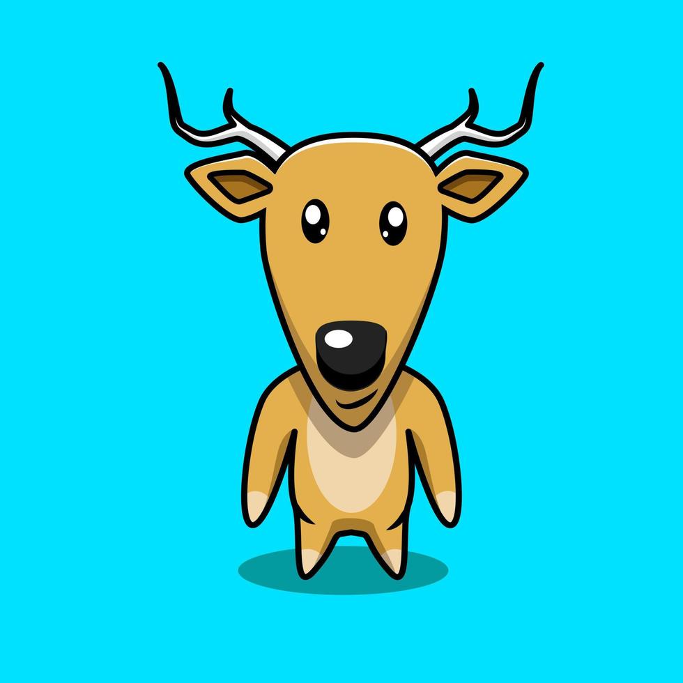 deer cute character cartoon vector