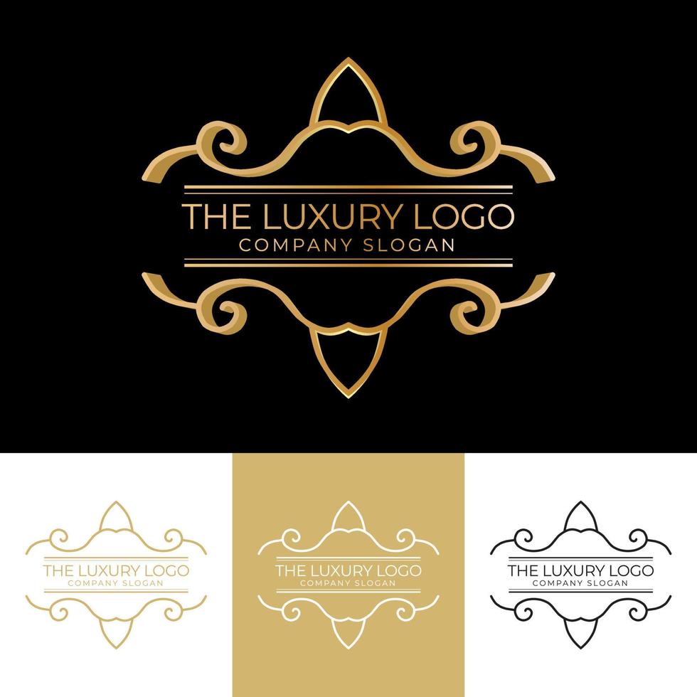 luxury brand logo template vector
