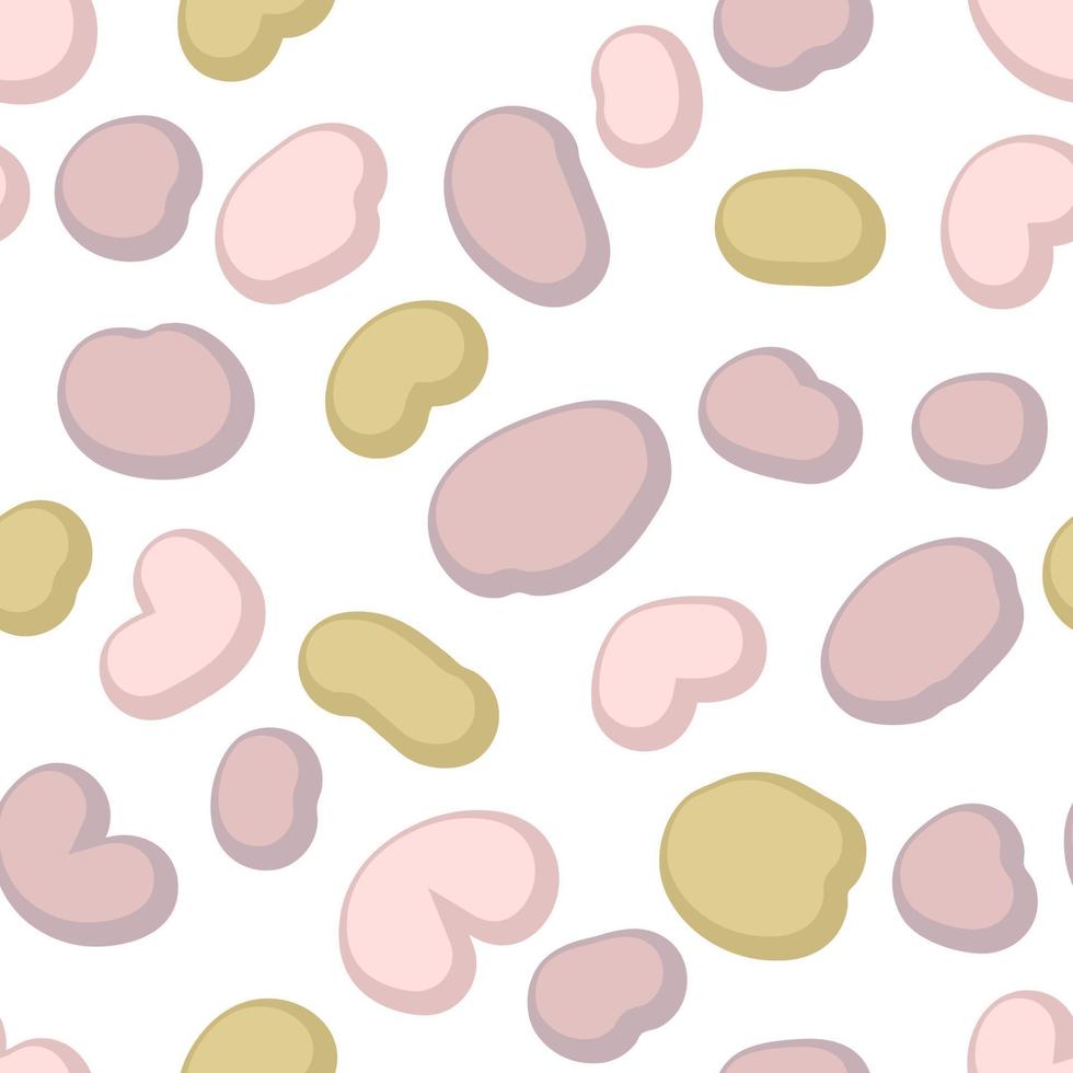 Abstract pebbles in modern colors seamless pattern. vector