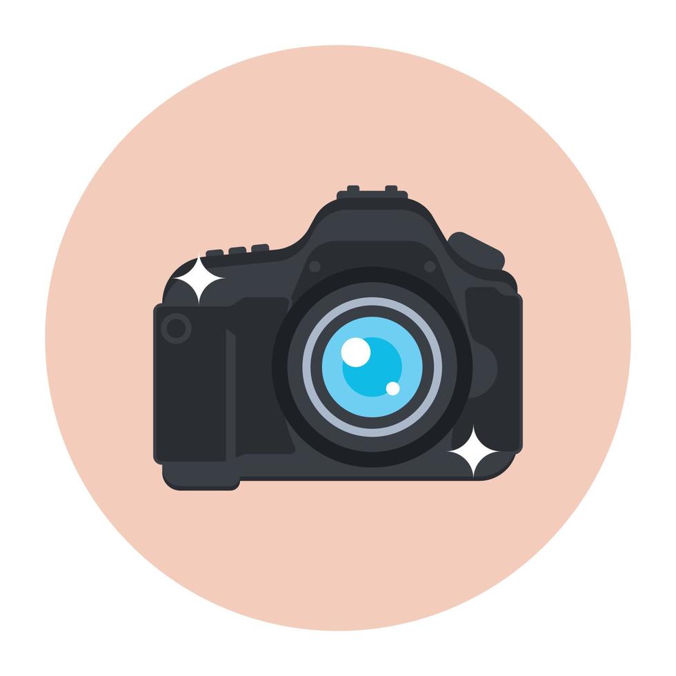 A photographic electronic, camera flat icon vector