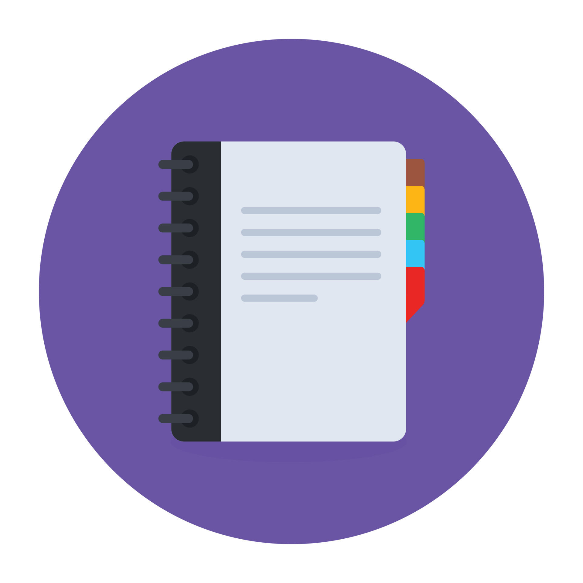 A flat notebook icon in editable style 5232411 Vector Art at Vecteezy