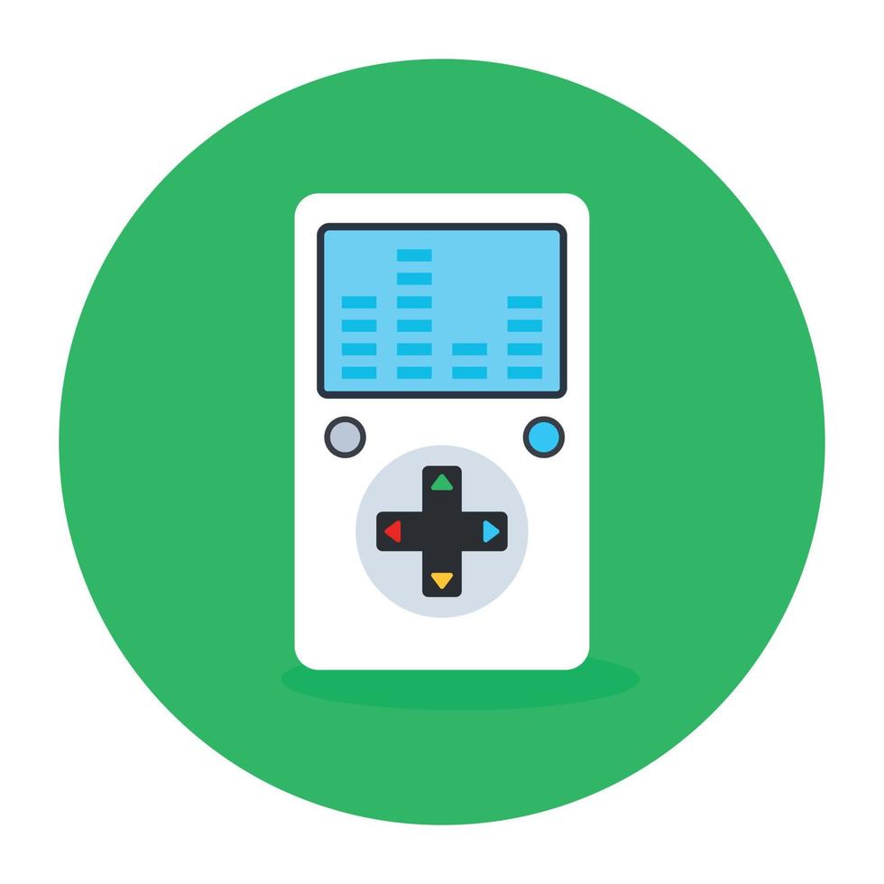 Handheld vintage game icon in modern flat style vector