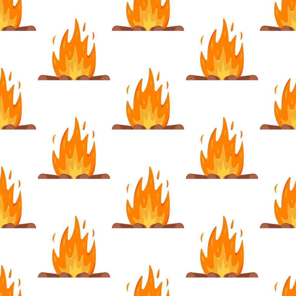 Vector illustration of fire pattern. Beautiful warm print.