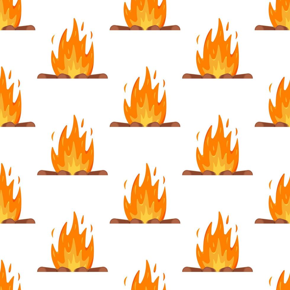 Vector illustration of fire pattern. Beautiful warm print.