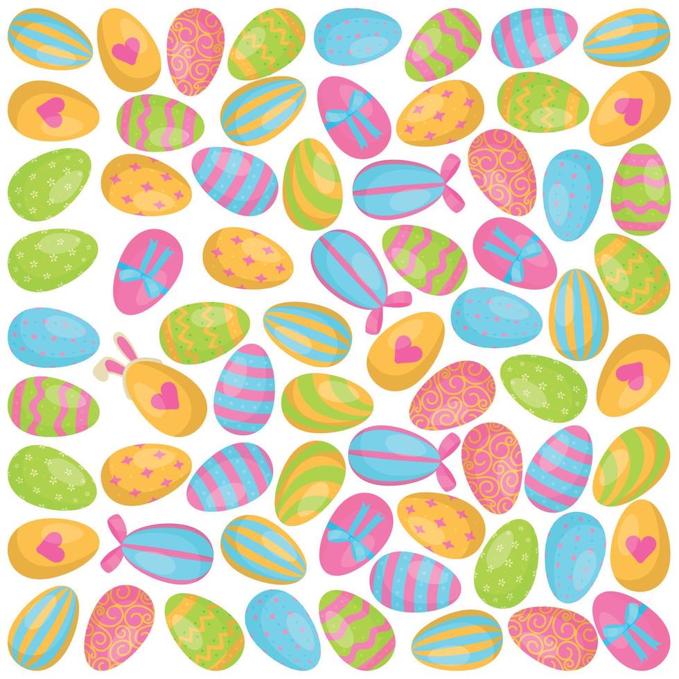 Easter egg pattern. Vector illustration infinity pattern for eastern.Collecting a basket for consecration.