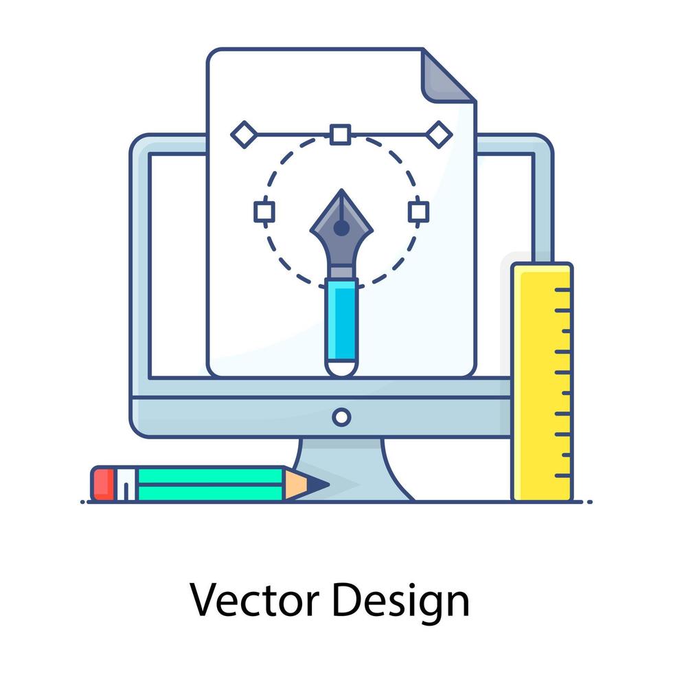 icono de contorno plano de diseño vectorial vector
