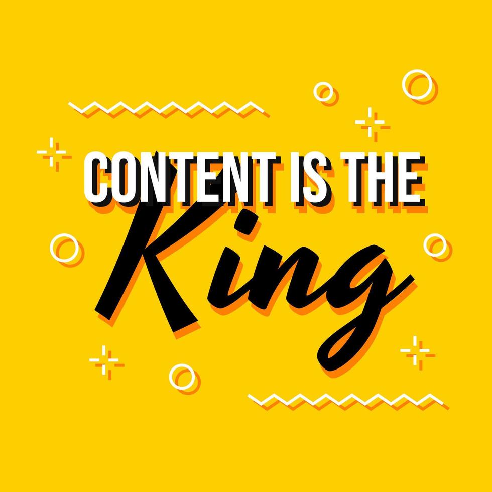 Content is the king web blog writing banner template design vector