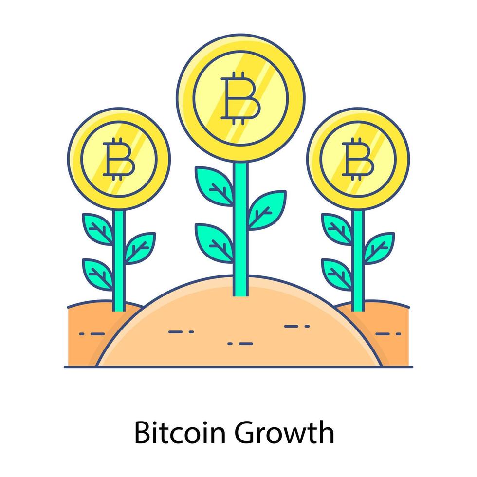 Get this vector of bitcoin growth with scalable quality