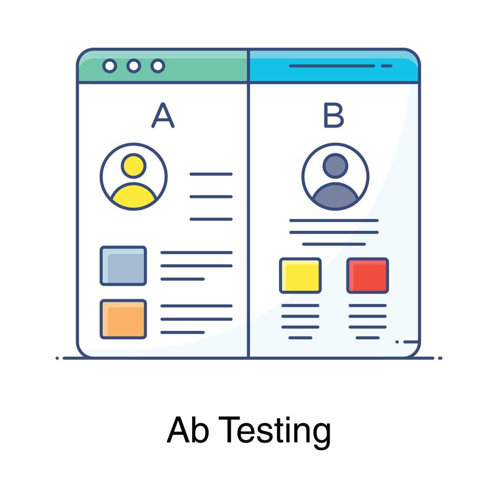 un diseño de icono de prueba ab, vector de prueba de comparación