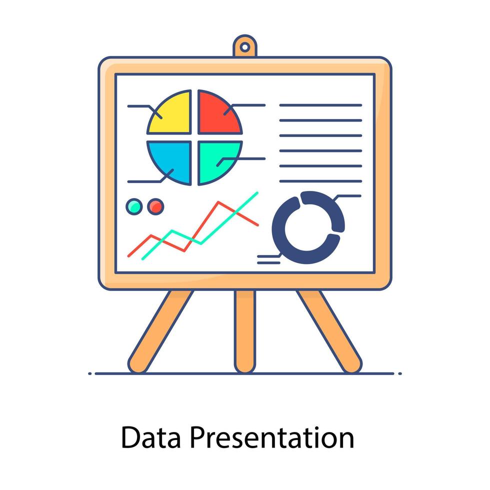 presentación de datos de contorno plano que muestra el vector, representación gráfica de los datos vector