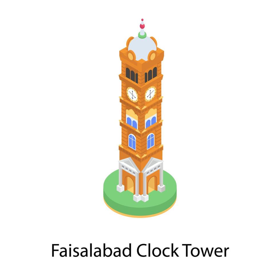 Faisalabad Clock Tower vector