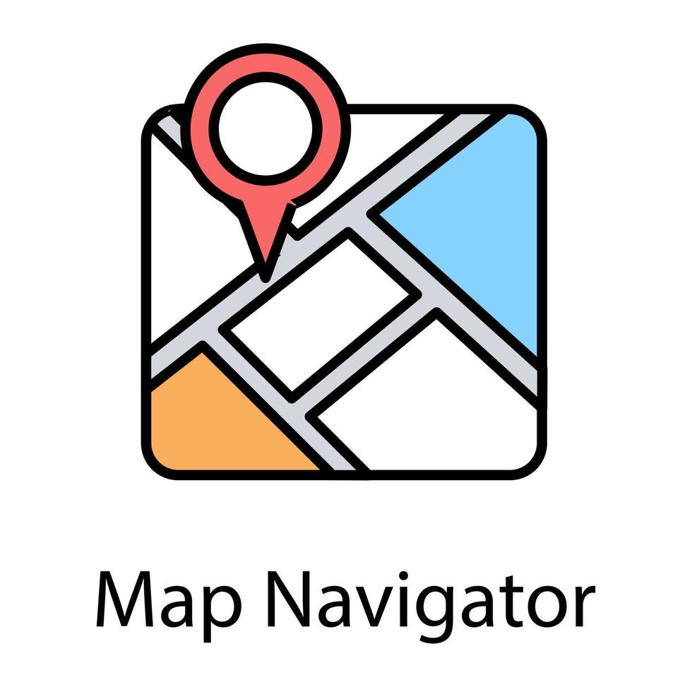 conceptos de ubicación del mapa vector