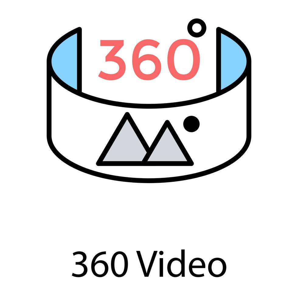 imagen de 360 grados vector