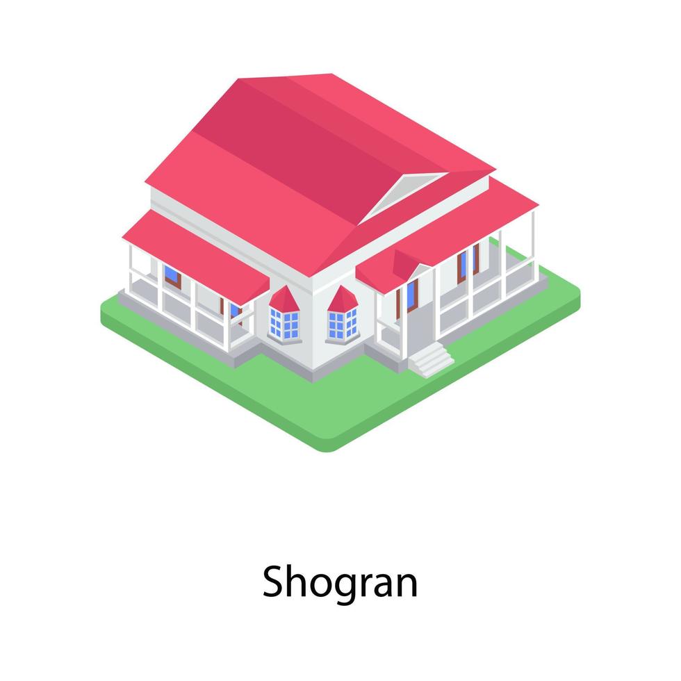 conceptos de resort shogran vector
