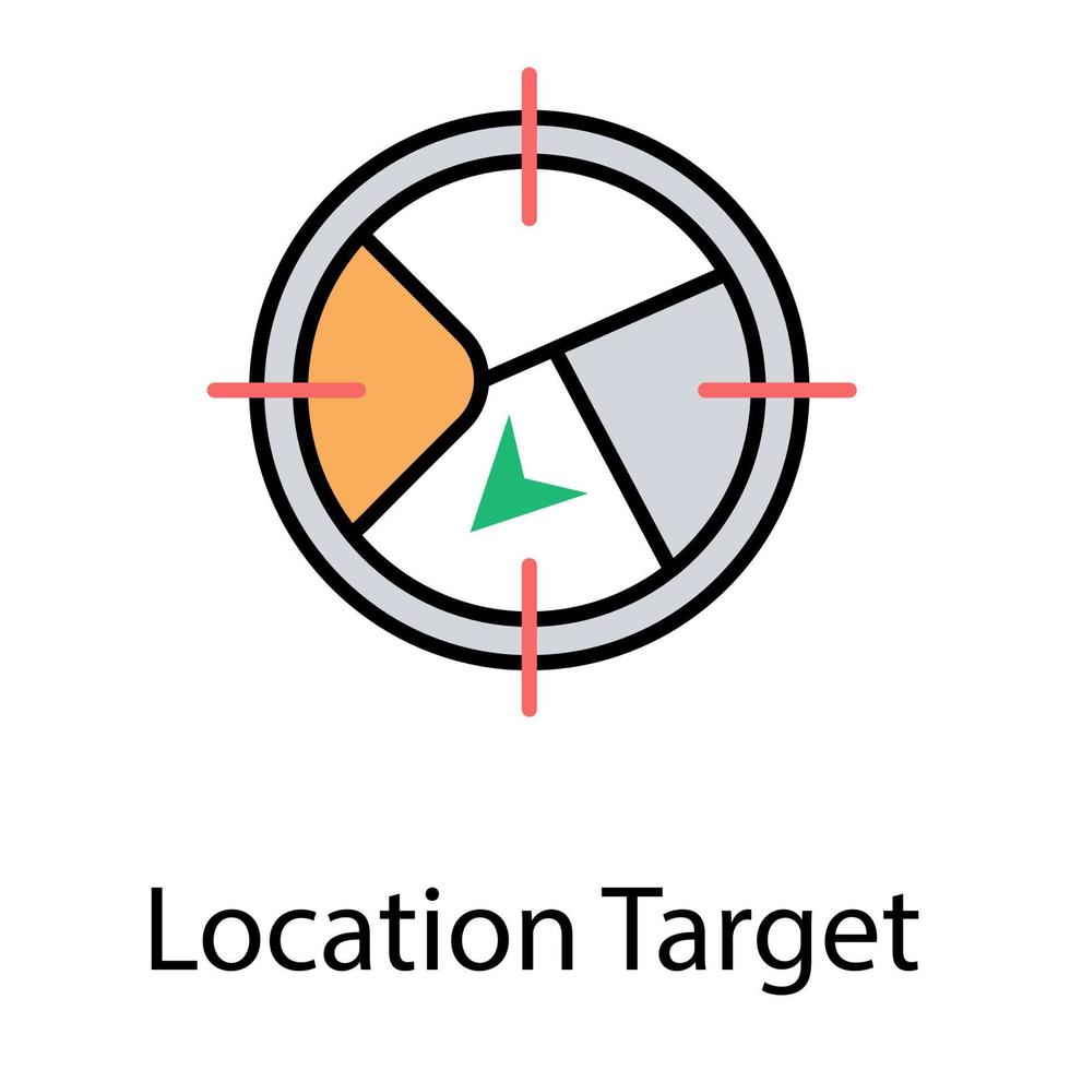 conceptos de orientación geográfica de moda vector