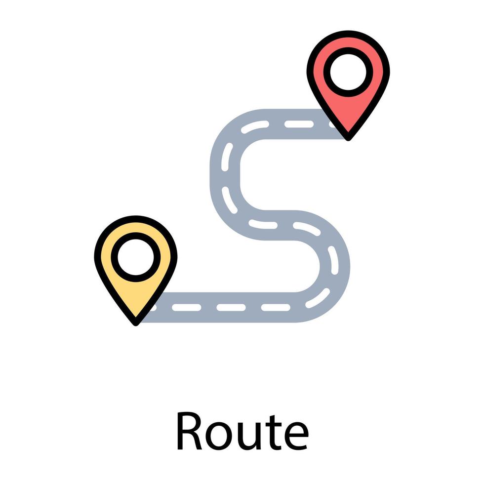 Trendy Route Concepts vector