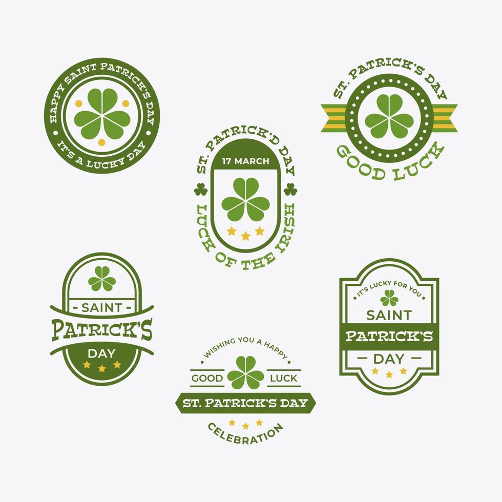 Set of St Patricks Day Label vector