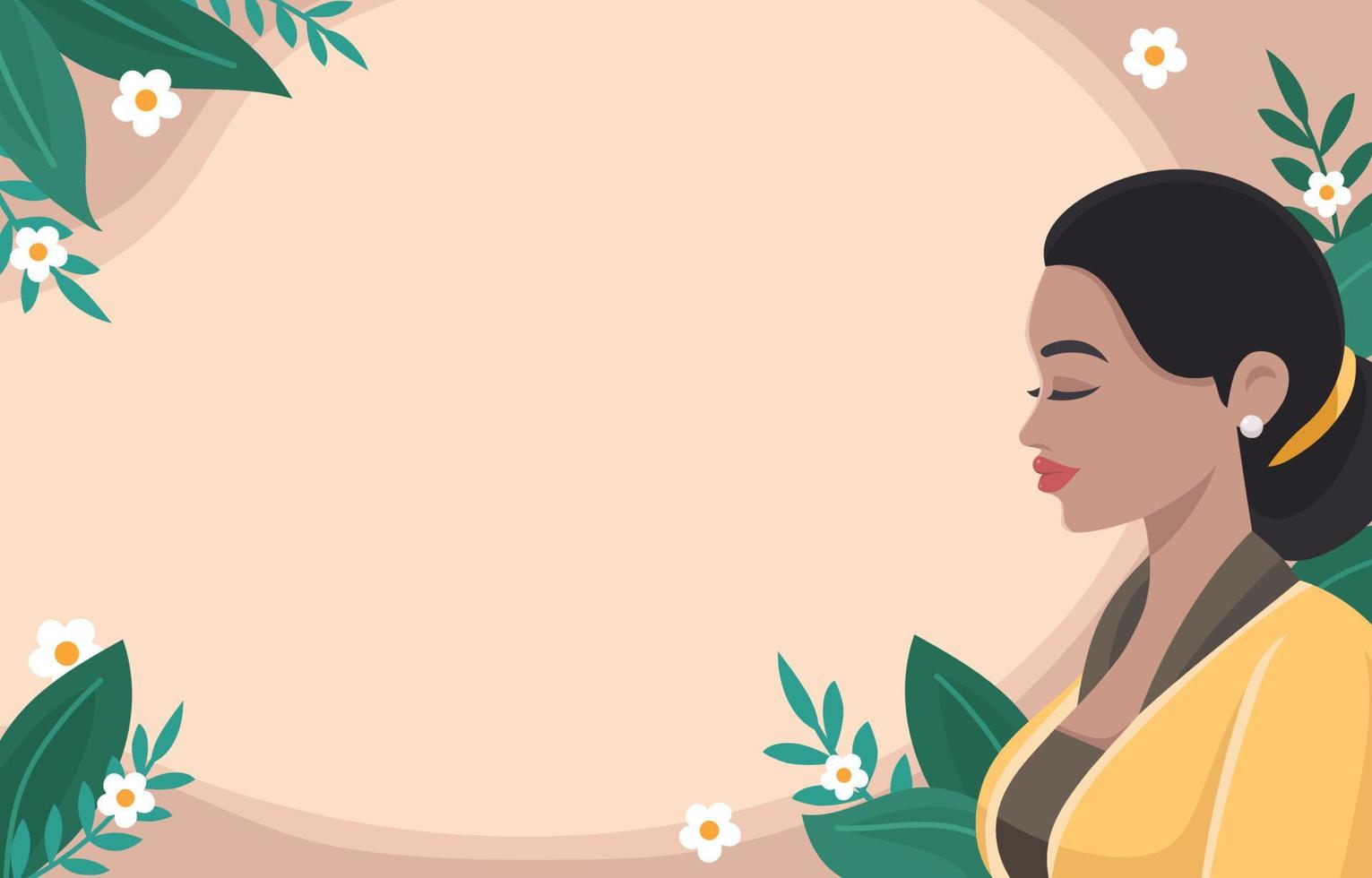 fondo del día de kartini vector