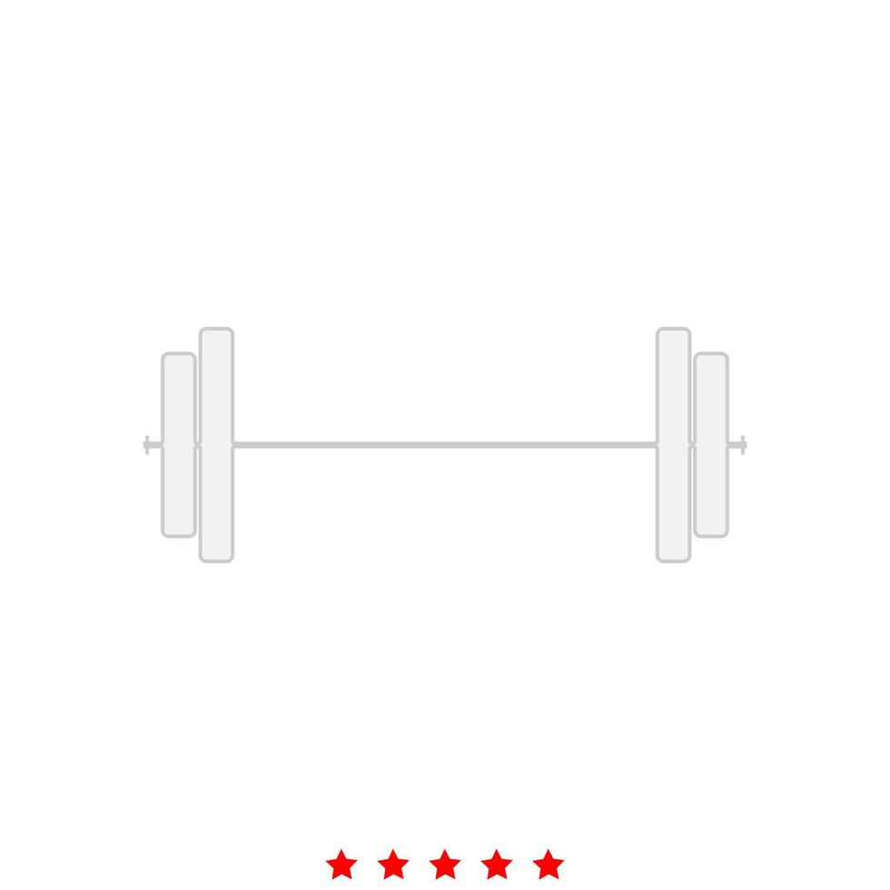 Barbell it is icon . vector