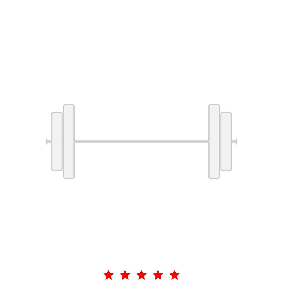 Barbell it is icon . vector