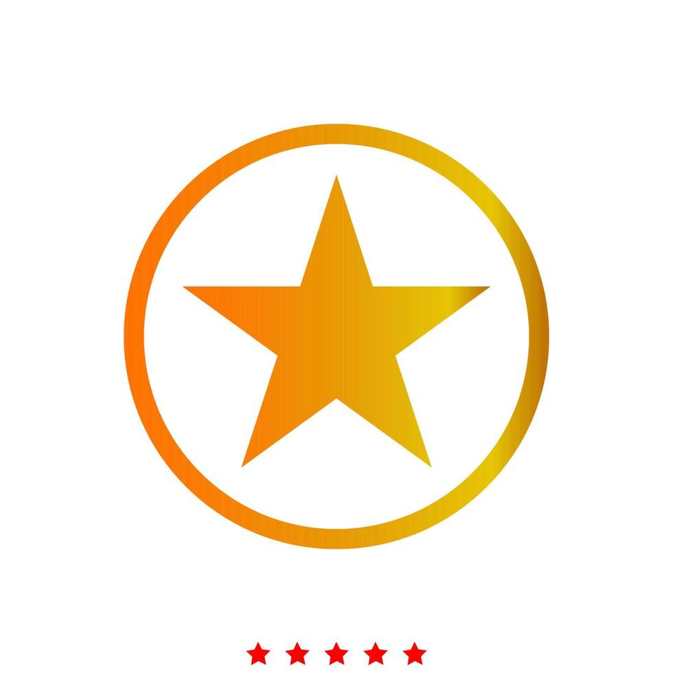 Star in circle it is icon . vector