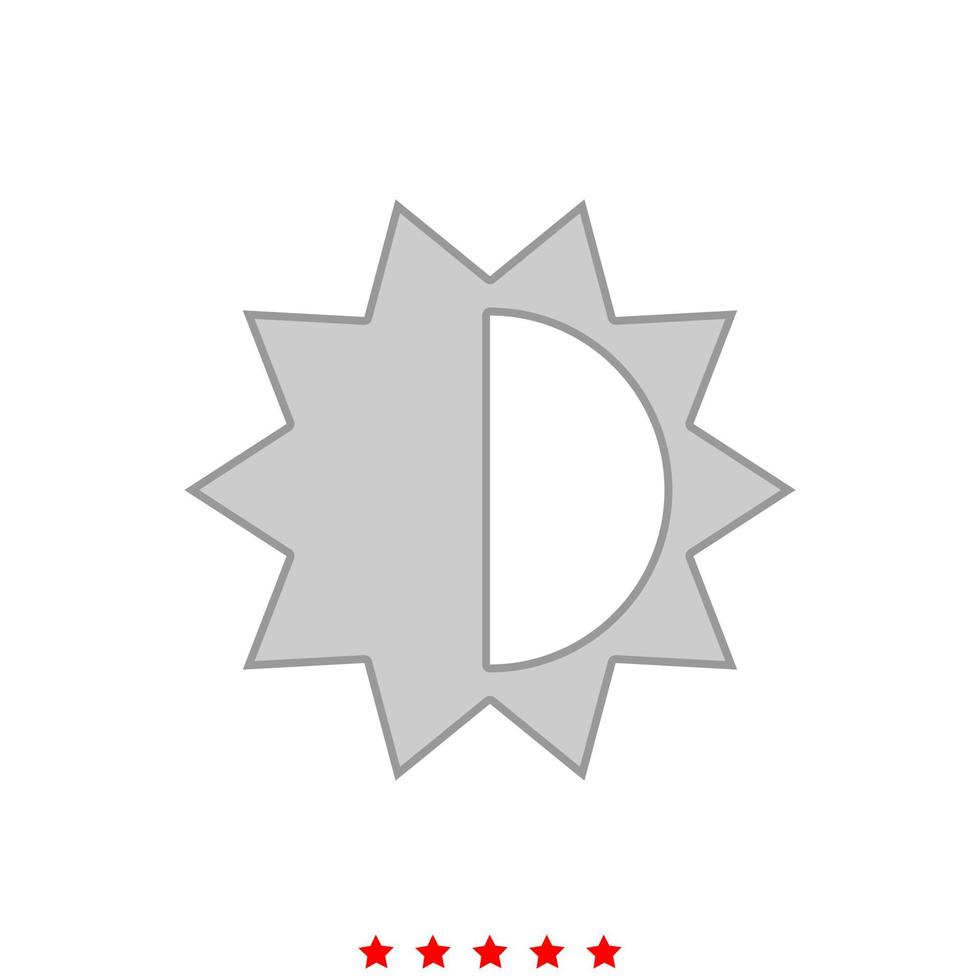 Brightness and contrast setting it is icon . vector