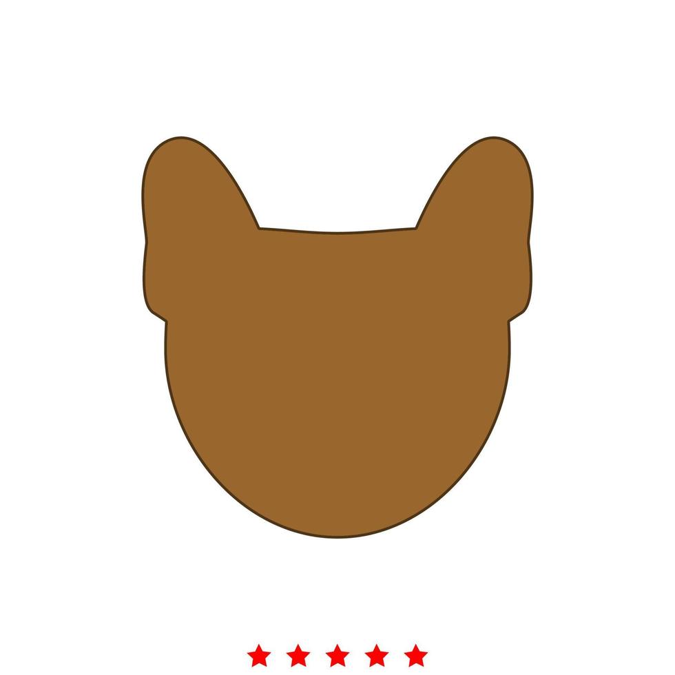 Head of dog it is icon . vector