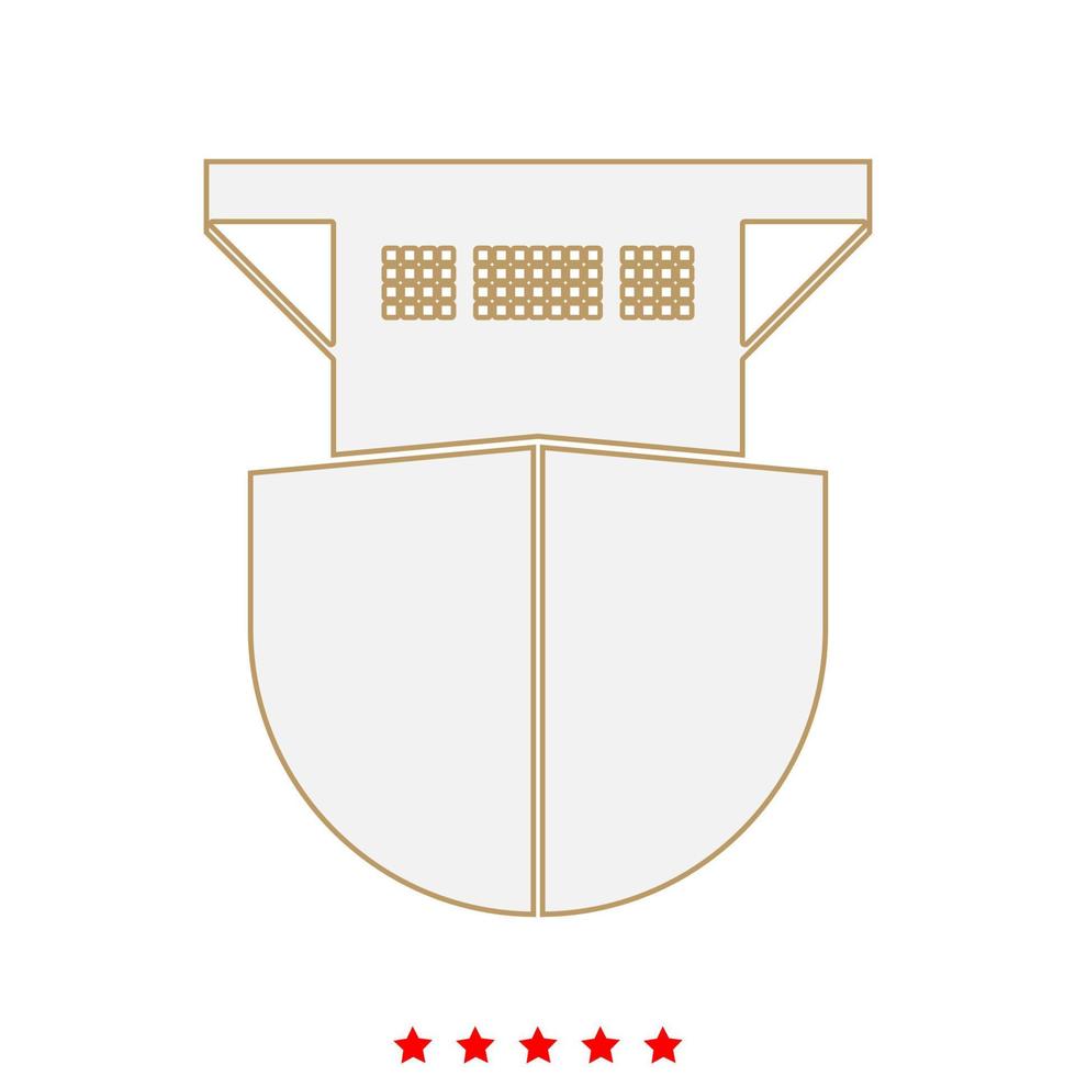 Seagoing cargo ship it is icon . vector