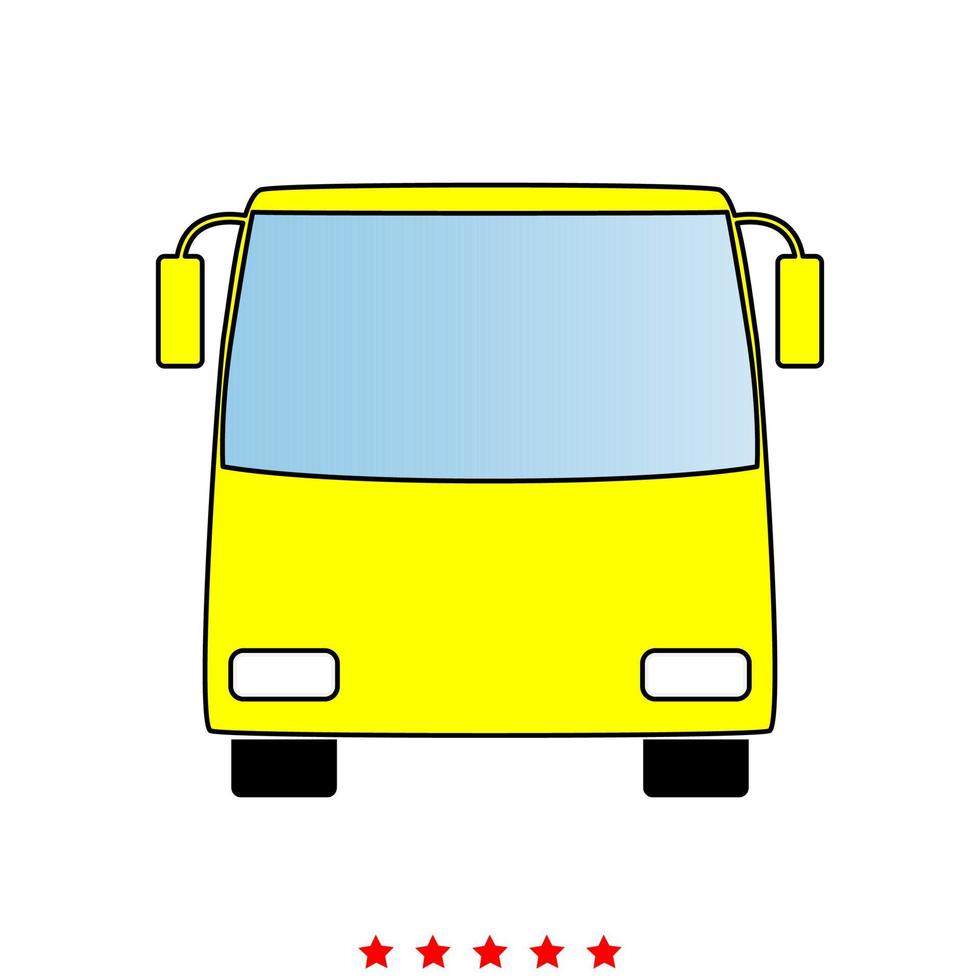 autobús es icono. vector