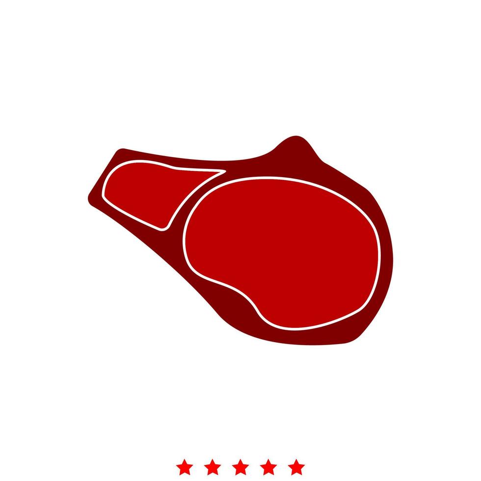 Steak it is icon . vector