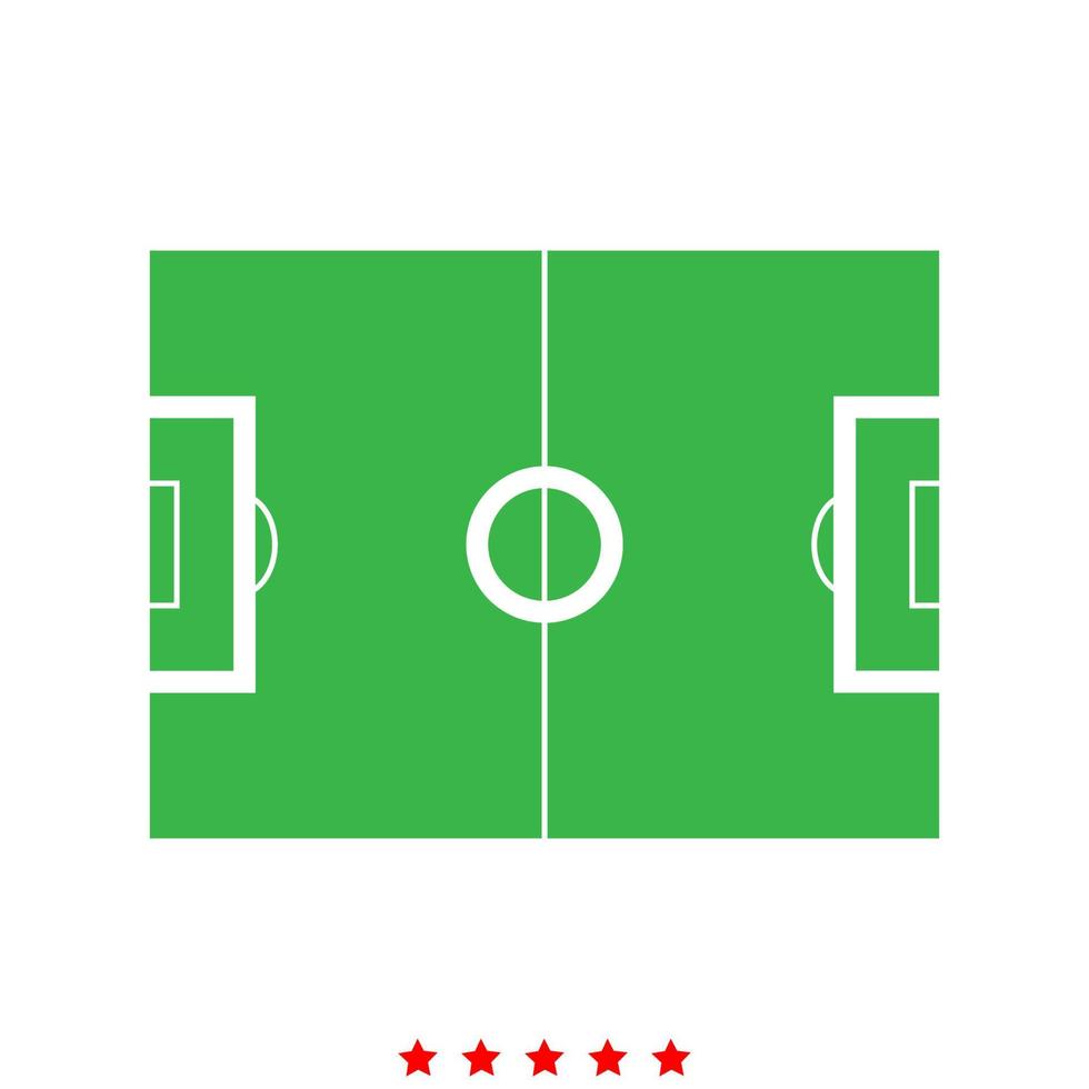 Soccer field it is icon . vector