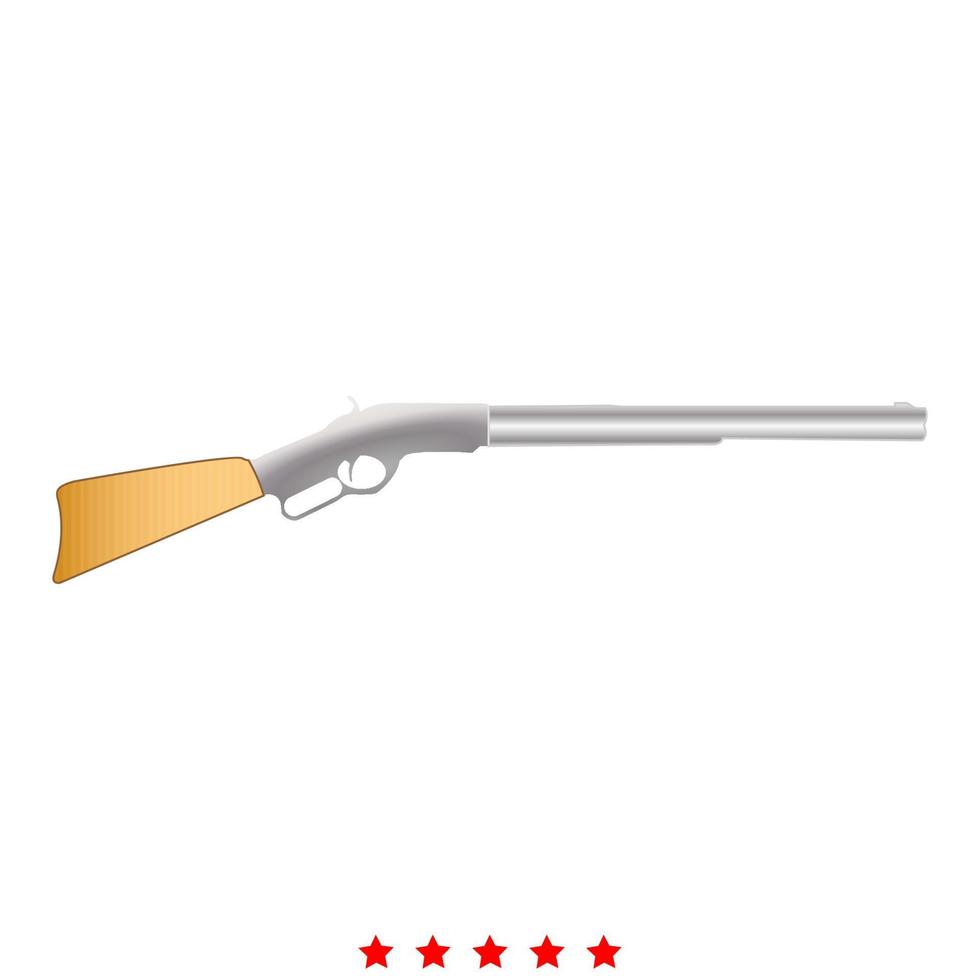 icono de fusil. estilo plano vector