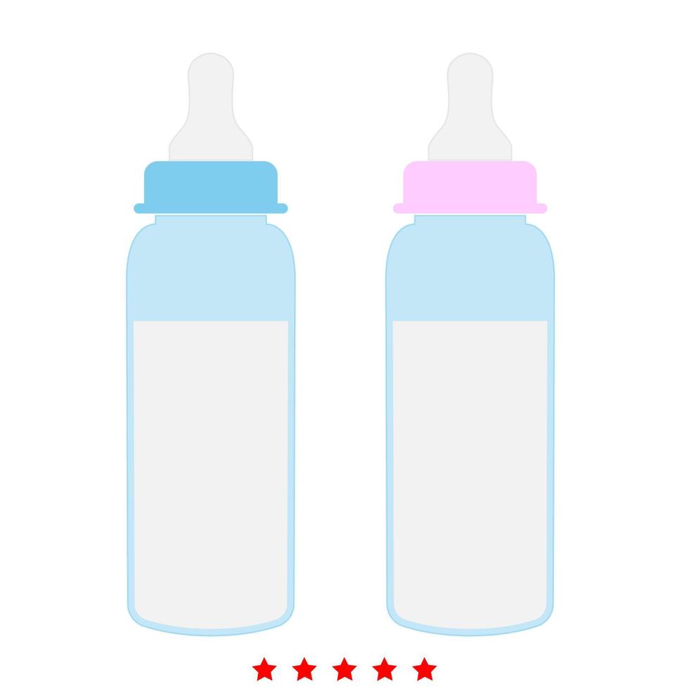 Baby bottle symbol icon . Flat style vector