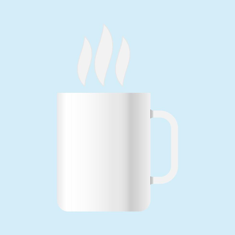 taza con icono de bebida caliente. color diferente . vector