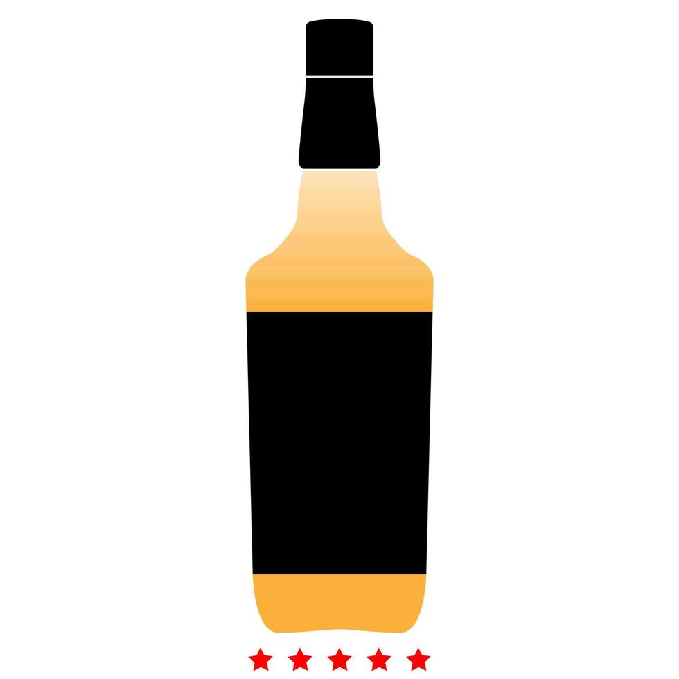 Whisky icon Illustration color fill style vector