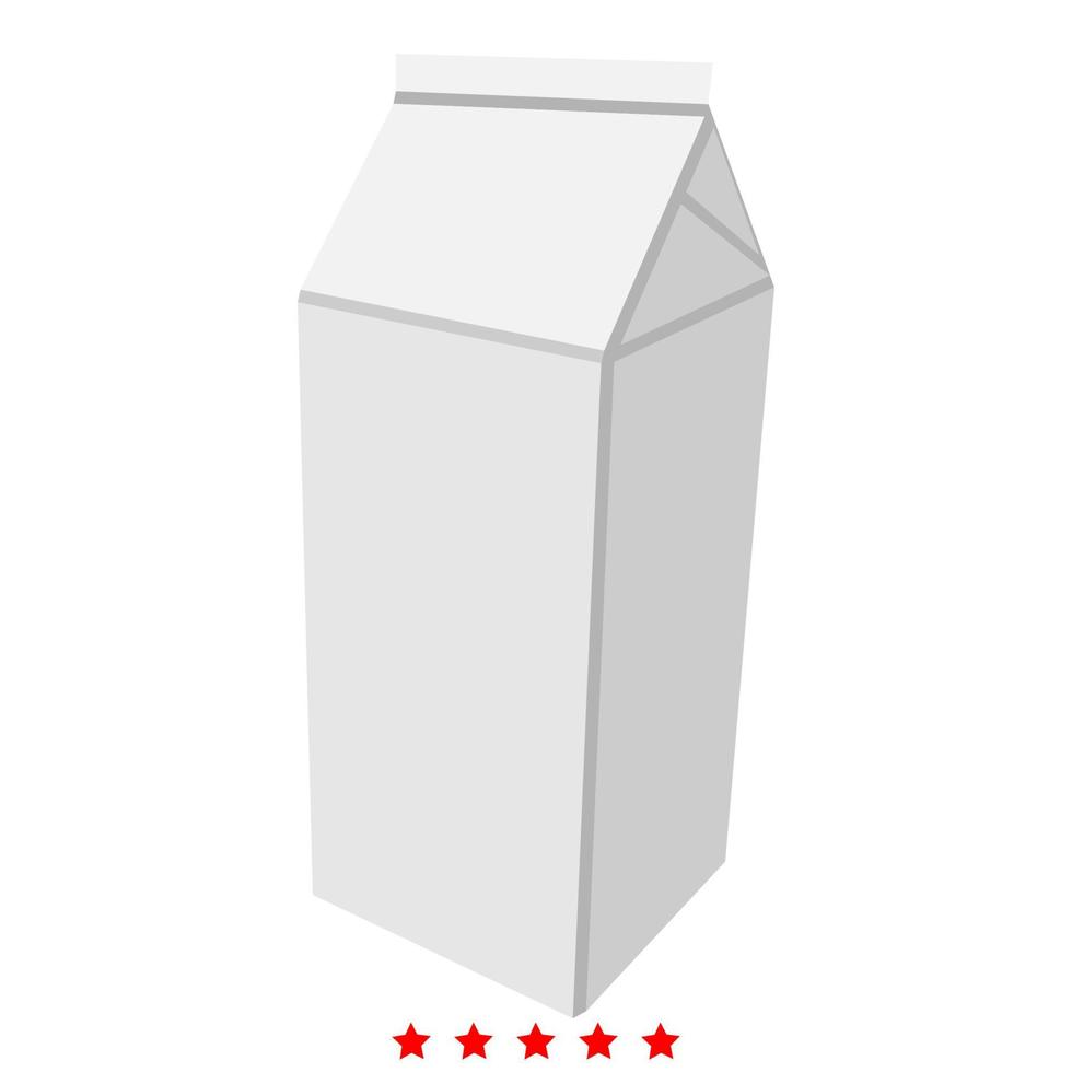 Package for milk icon Illustration color fill style vector