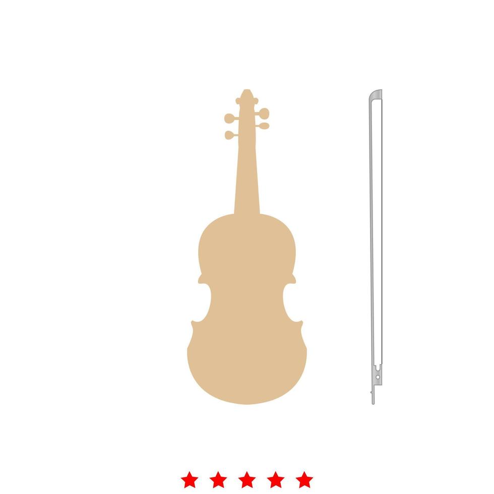 violín es icono. vector