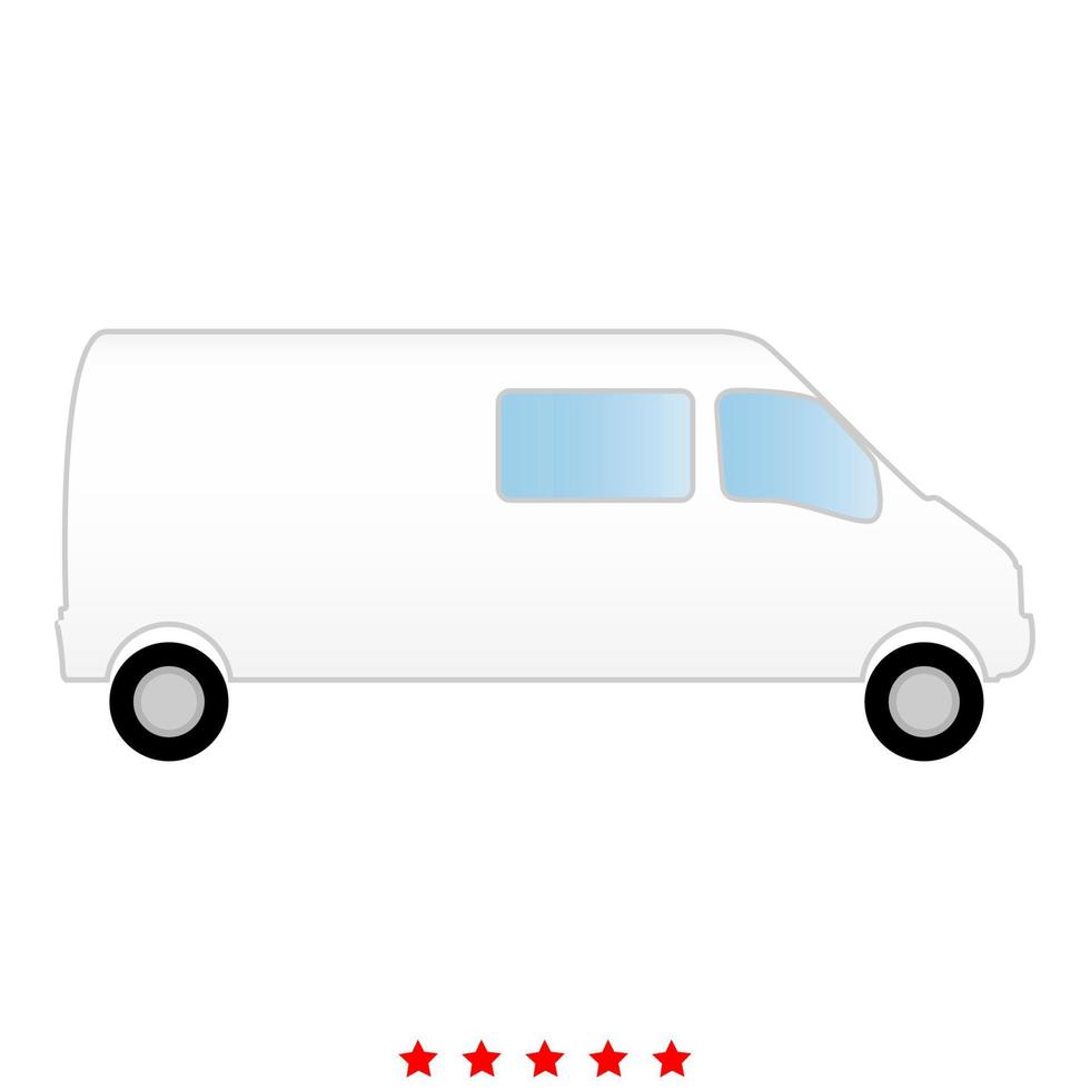 Minibus it is icon . vector