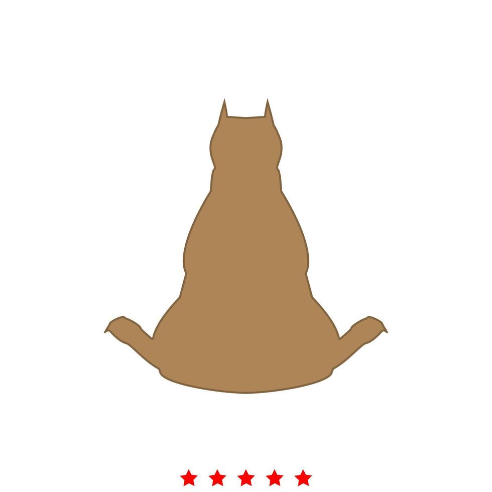 Dog from back view it is icon . vector
