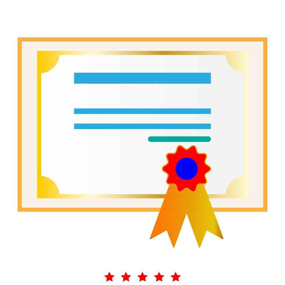 Certificate it is icon . vector
