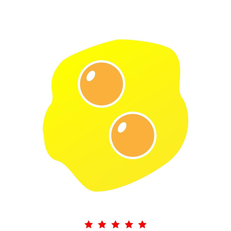 Scrambled eggs it is icon . vector