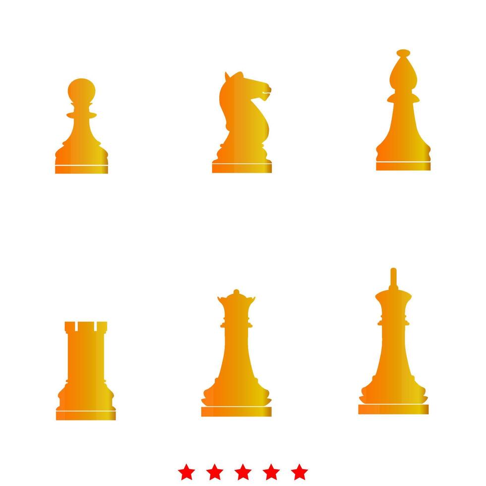 Chess pieces it is icon . vector